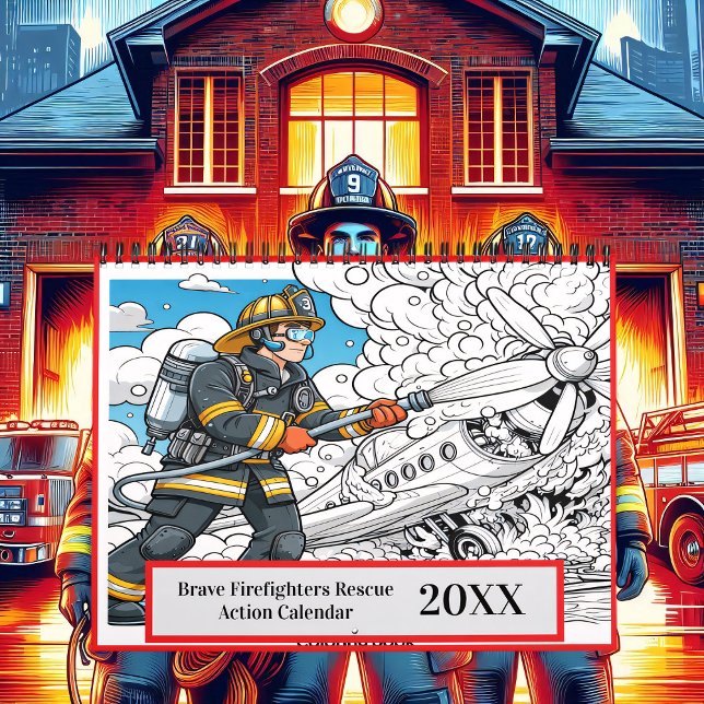Calendrier Courageux pompiers Secourir Action 2025/2026 (Créateur téléchargé)