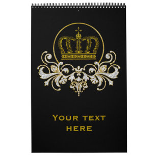 Calendrier Couronne d'or - luxe royal