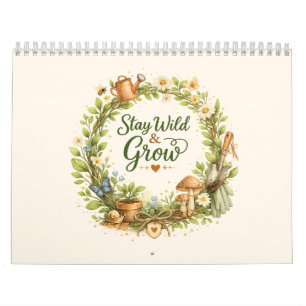 Calendrier Couronne florale aquarelle botanique Inspirante 