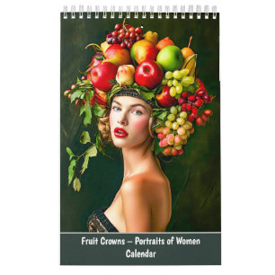 Calendrier Couronnes de fruits – Portraits de femmes dans une