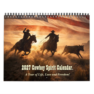 Calendrier Cowboy de l'Ouest 2027 l'Année des Cowb
