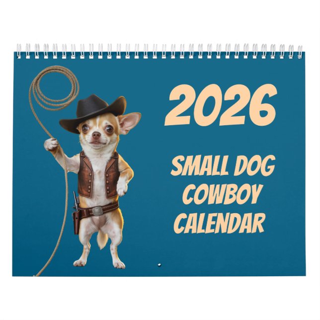 Calendrier Cowboy Petit Chien (Protection)