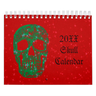 Calendrier Crâne Gothique Fun Gothique Fun Trendy Art 2024
