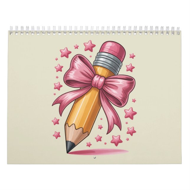 Calendrier Crayon Coquette Arc Prof Appreciation École (Protection)