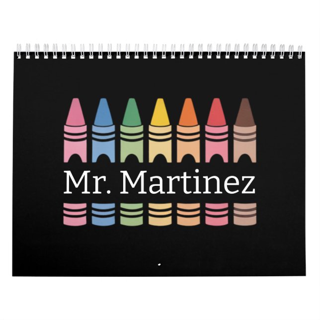 Calendrier Crayon Personnalisé Nom de l'enseignant Retour à l (Protection)