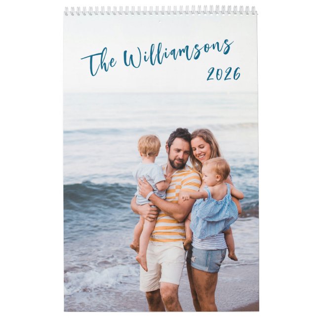 Calendrier Create Your Own Family Photo Simple Modern 2026 (Protection)