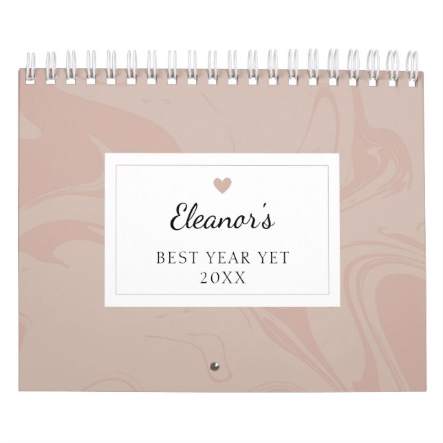 Calendrier Create Your Own Motivational Quotes Marble Effect (Protection)