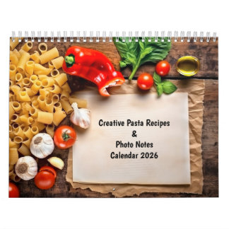Calendrier Creative Pasta Recipes & Photo Notes Calendar