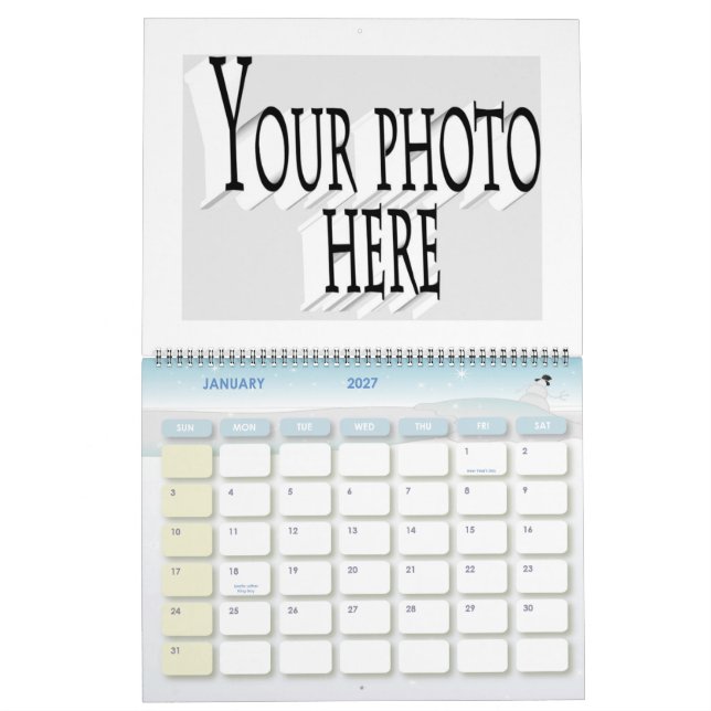 CALENDRIER CRÉER VOTRE PROPRE PHOTO (Jan 2027)