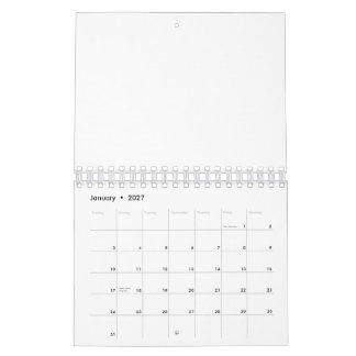 Calendrier Créez votre propre 5,5" x 7" Deux pages Petit Blan