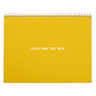 Calendrier Créez Votre Propre Conception Personnalisée Jaune