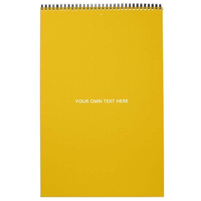 Calendrier Créez Votre Propre Conception Personnalisée Jaune (Protection)