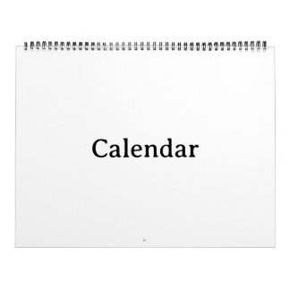 Calendrier Créez votre propre grand format noir 11" x 14,25"