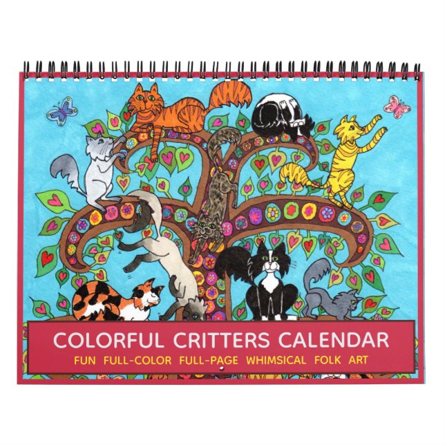 Calendrier Critères colorés Imaginaires mignons Animaux 2022  (Protection)