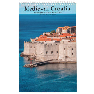 Calendrier Croatie médiévale Places antiques sur la mer Adria