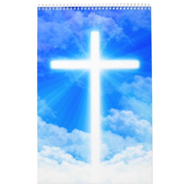 Calendrier Croix de chrétien personnalisable de Jésus-Christ (Protection)