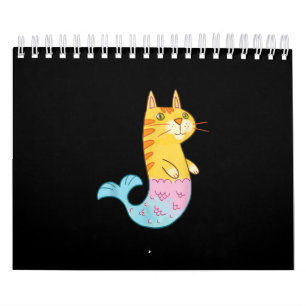 Calendrier Cuisine Cat Mermaid Poisson Nageant En Mer