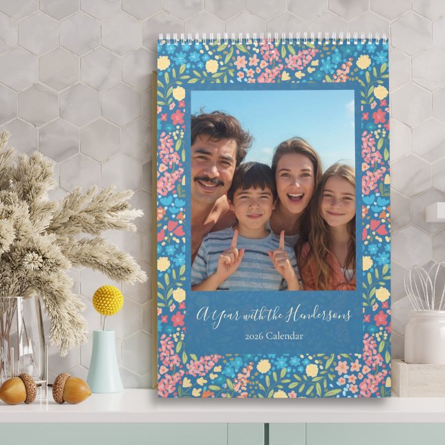 Calendrier Custom 12-Month Photo Calendar – Holiday Gift (A Year in the Life Family Calendar with Personalized Photos and Message)