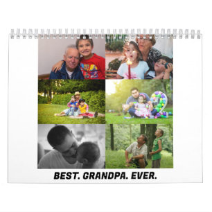 Calendrier Custom Best grand-père ever 6 photo collage
