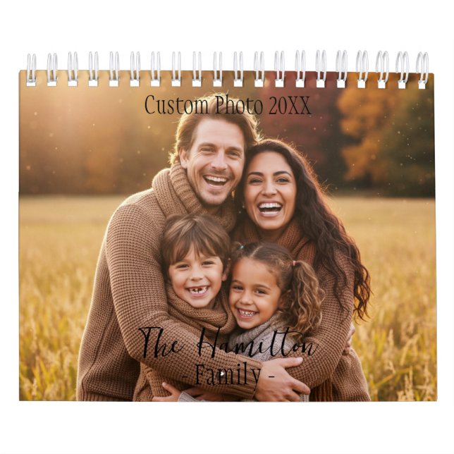 Calendrier Custom Photo Calendar, Rustic Wall Design (Protection)