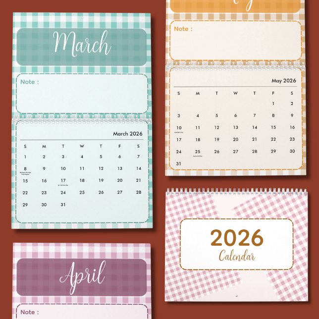 Calendrier Cute & Colorful 2026 Calendar (Créateur téléchargé)