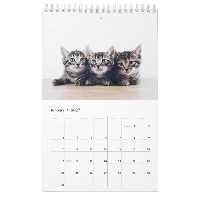 Calendrier Cute Créer Votre Propre Chat Photo Animal (Jan 2027)