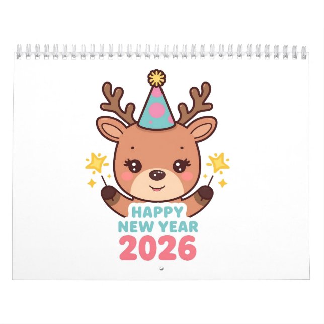 Calendrier cute new year 2026 wall calendar (Protection)