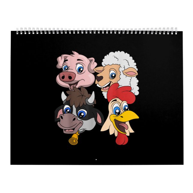 Calendrier Cute Pig Sheep Cow (Protection)