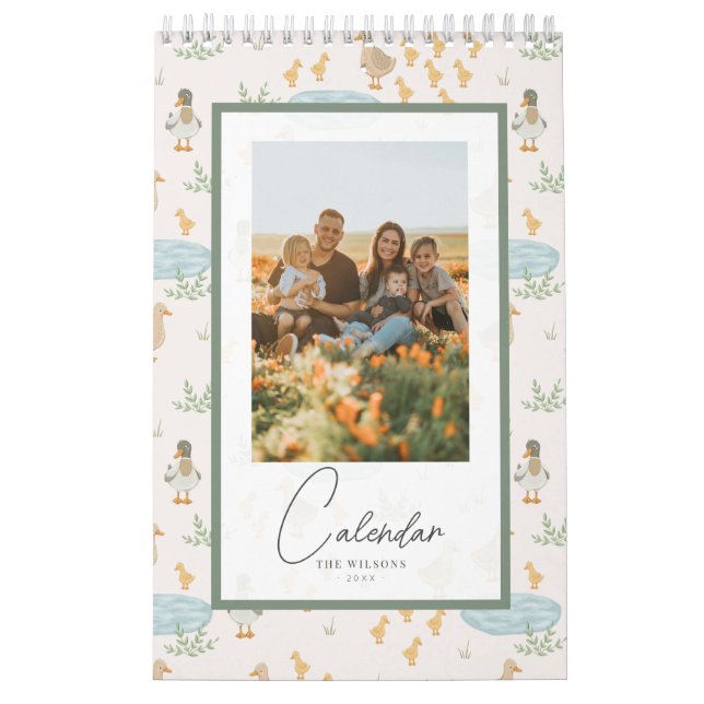 Calendrier Cute Seasonal Animal Motif Famille Photo (Protection)
