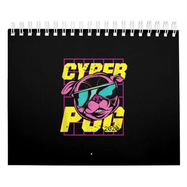 Calendrier Cyber Carlin 2021 Drôle conception de Carlin chien (Protection)