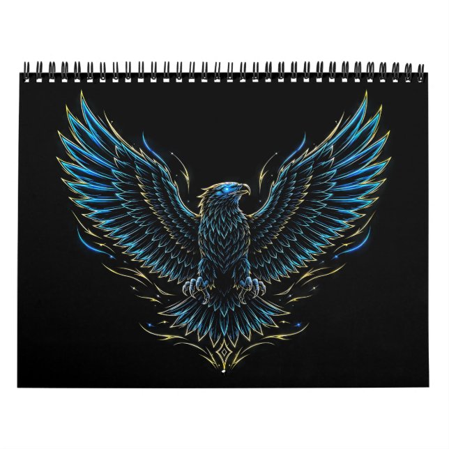 Calendrier Cyberpunk Néon Aigle (Protection)