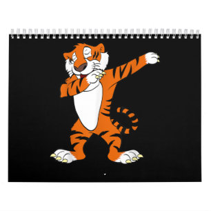 Calendrier Dabbing Cute Tigre Animal Party