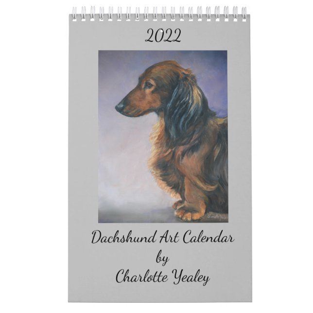 Calendrier Dachshund Dog ArtCalendar 2022 par Charlotte Yeale (Protection)