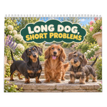 Dachshund Drôle Chien Long Problèmes Courts