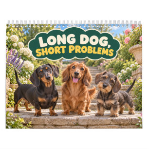 Calendrier Dachshund Drôle Chien Long Problèmes Courts