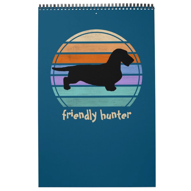 Calendrier Dachshund Poil Dur - Silhouette 1 (Protection)