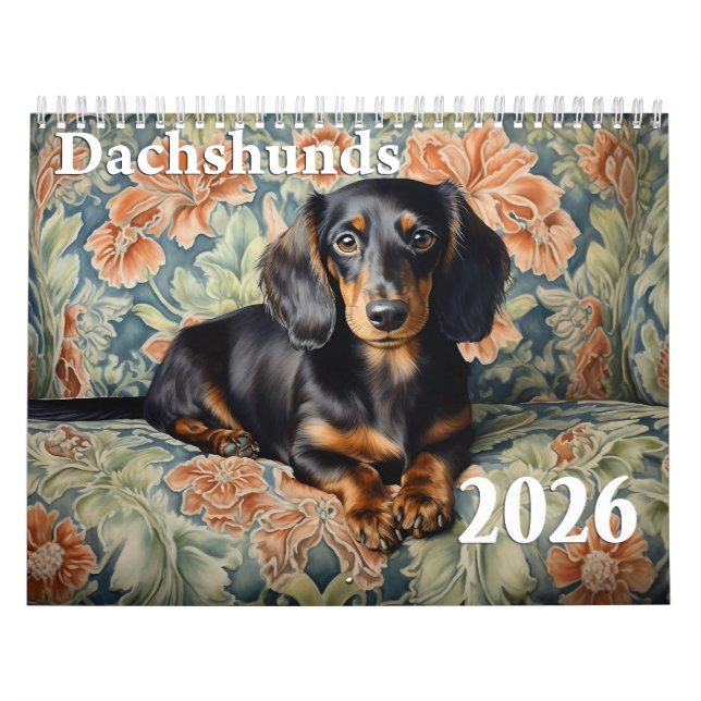 Calendrier Dachshunds 2026 (Protection)