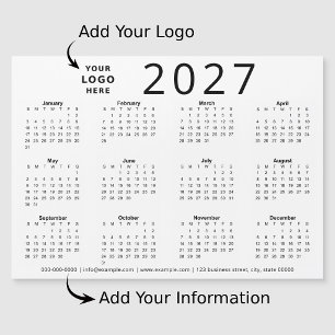 Calendrier d'affaires à logo personnalisé Noir Bla