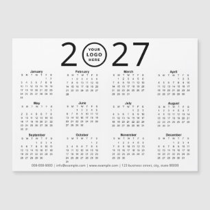 Calendrier d'affaires à logo personnalisé Noir Bla