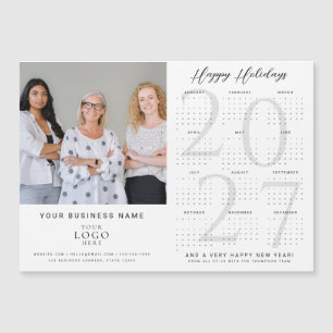 Calendrier d'affaires photo logo aimant moderne 20