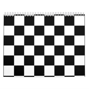Calendrier Damier noir et blanc