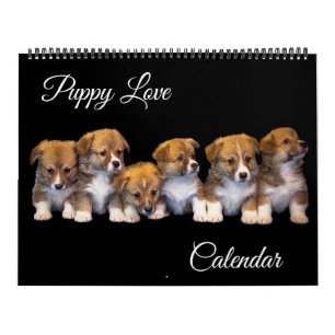 Calendrier d'amour de chiots de grande taille