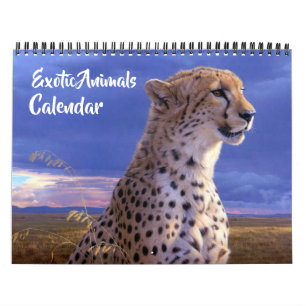 Calendrier d'Animaux Exotiques de Taille Moyenne
