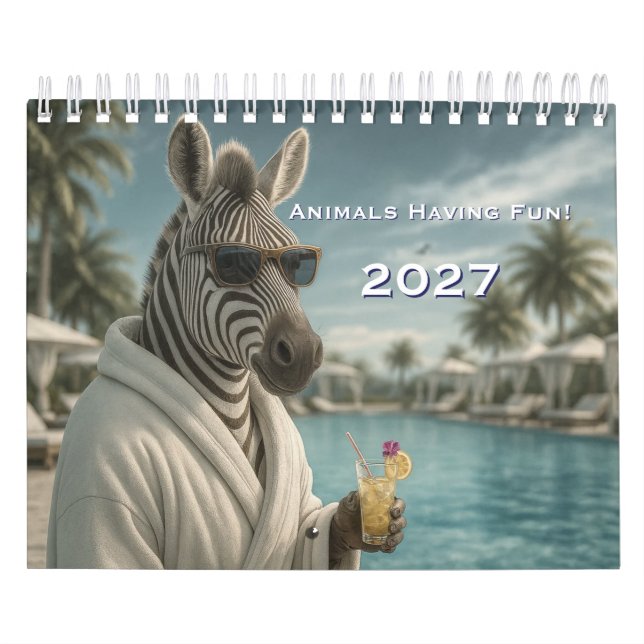 Calendrier d'animaux s'amusant (Protection)