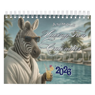 Calendrier d'animaux s'amusant