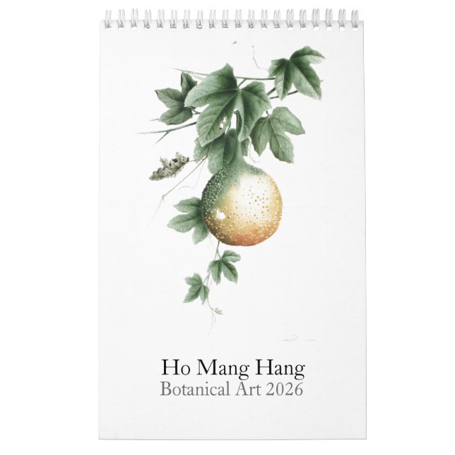 Calendrier d'aquarelles botaniques 2026 (Protection)