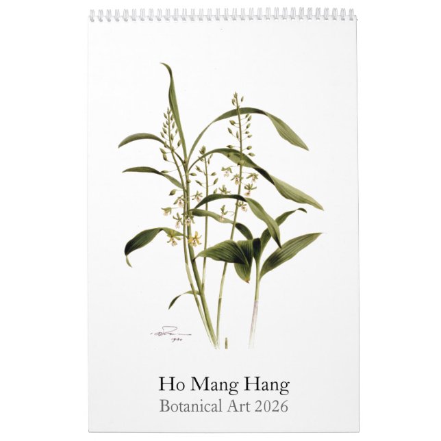 Calendrier d'aquarelles botaniques Mang Hang Ho, 2 (Protection)