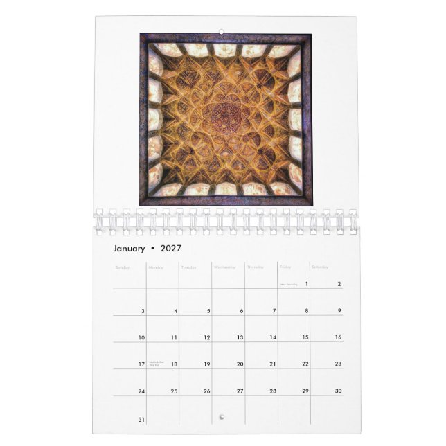 Calendrier d'architecture persane (Jan 2027)
