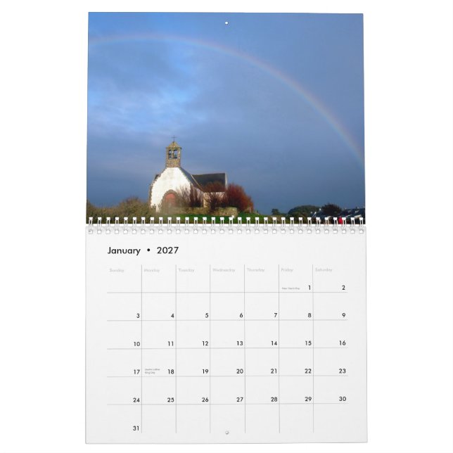 Calendrier d'arcs-en-ciel (Jan 2027)