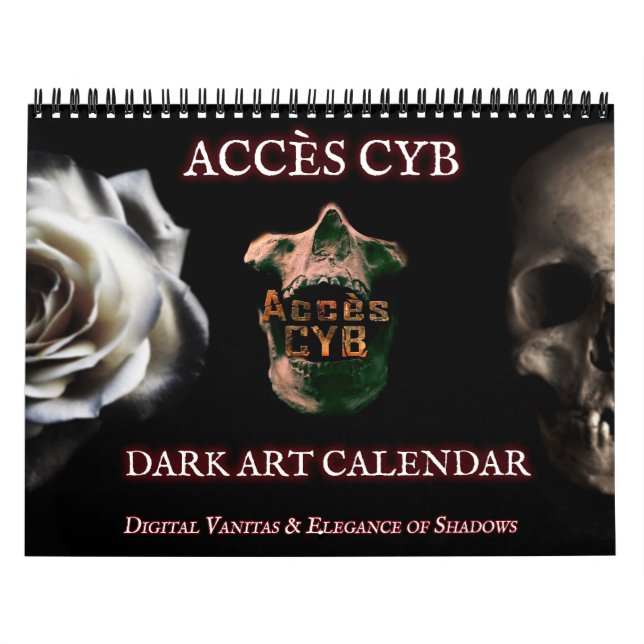 Calendrier Dark Art Wall Calendar – Horizontal Format (Protection)